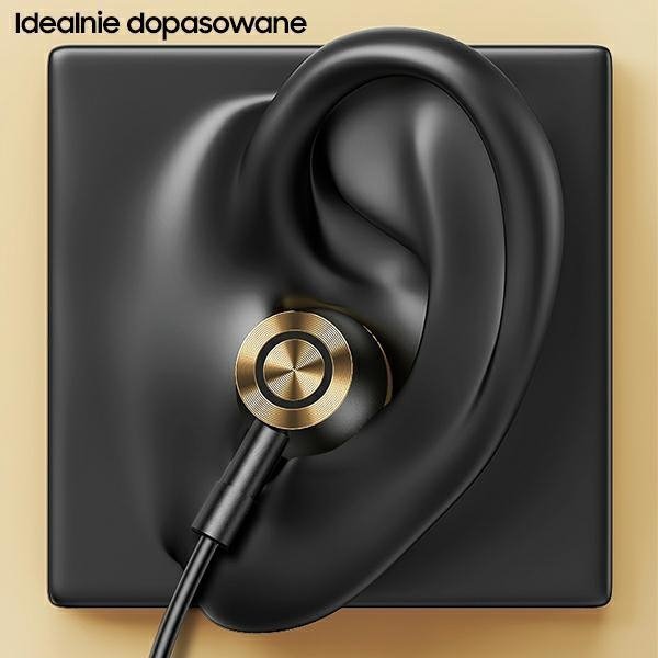 USAMS Słuchawki stereo EP-43 metalUSB-C czarny/black HSEP4301