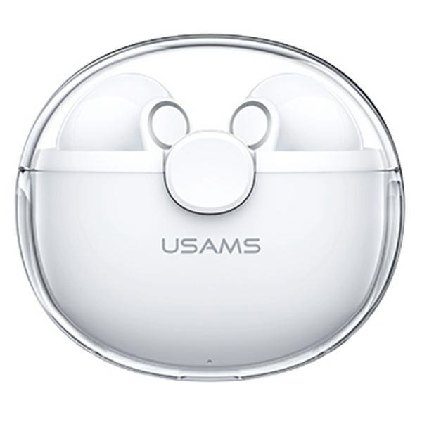 USAMS Słuchawki Bluetooth 5.1 TWS BUseries bezprzewodowe biały/white BHUBU01