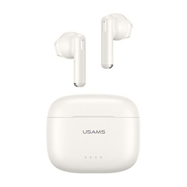 USAMS Słuchawki Bluetooth 5.3 TWS US14 Series Dual mic bezprzewodowe białe/white BHUUS02