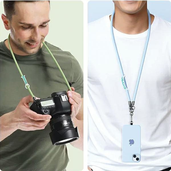 USAMS Uniwersalna smycz do telefonu 1,2mczarny/black ZB282GS01 (US-ZB282)