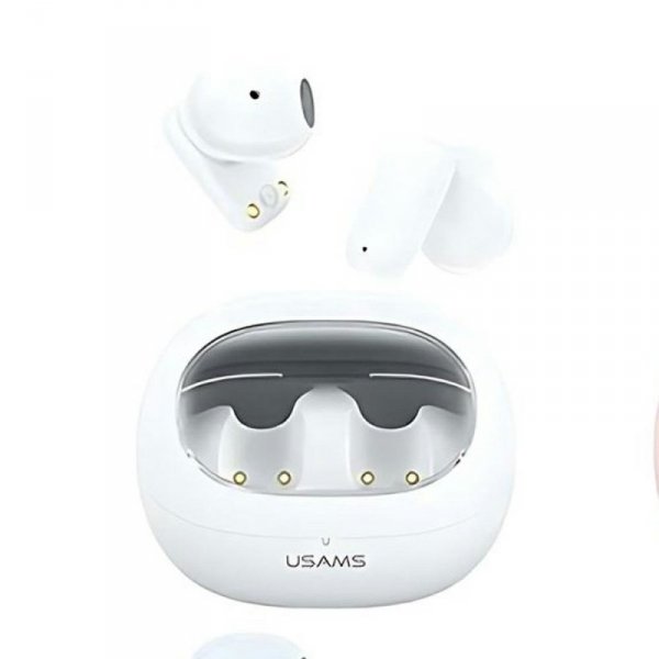 USAMS Słuchawki Bluetooth 5.3 TWSTD Series bezprzewodowe biały/white BHUTD01 (TD22)