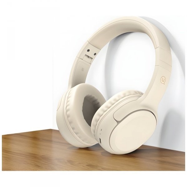 USAMS Słuchawki Bluetooth 5.3 nauszneYun Series beżowy/beige TDLYEJYX02 (USAMS-YG23)