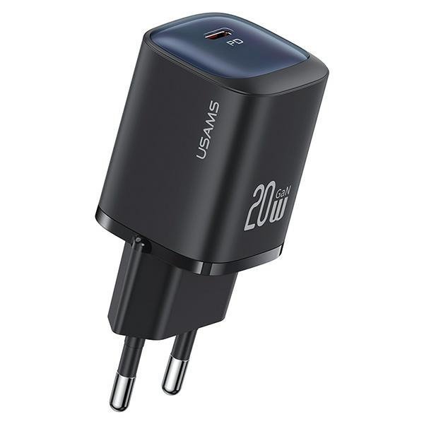 USAMS Ład. siec. CC248 20W GaN USB-CFast Charging HC Series czarny/black CC248TC01
