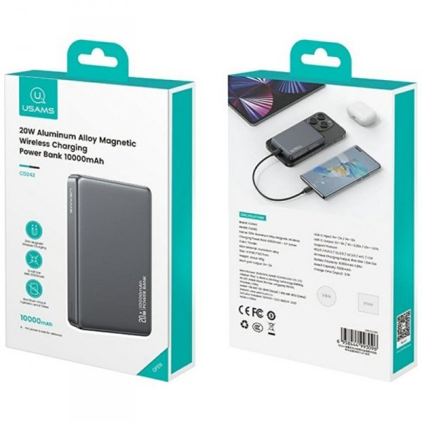 Powerbank USAMS CY Series CD242 10000mAh 20W Magnetic Wireless tarnish