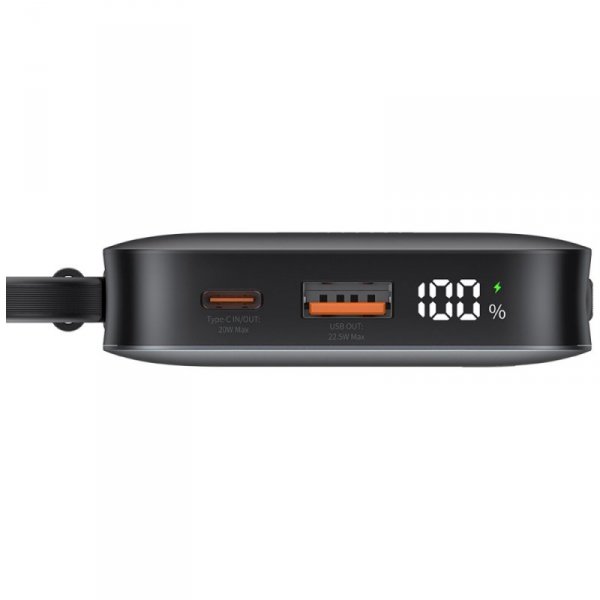 Powerbank USAMS XR Series CD228 10000mAh 20W + kabel USB-C/Lightning czarny