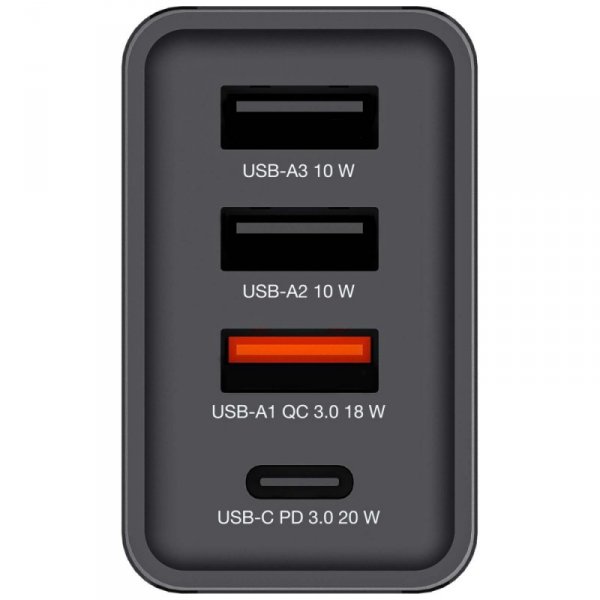 Verbatim Ładowarka sieciowa 30W 3xUSB-A/USB-C PD 3.0 CHR-30EU2 czarny/black 49700