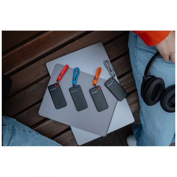Dysk Zewnętrzny Verbatim Pocket SSD 2TB  - brelok do kluczy z kablem USB-C 3.2 gen.2 czarno-czerwony/black-red 32196