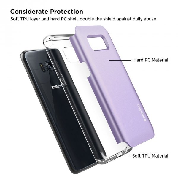EasyAcc Case Shockproof Protective Dual Layer Bumper TPU + PC Etui Slim Armor Samsung Galaxy S8 (fiolet)