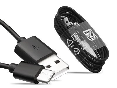 Kabel Samsung Fast Charge EP-DW700CBE USB C typ C 150cm Galaxy S8 S8+ A3 A5 2017 Note 8 9 , A40 A41  A50 Czarny