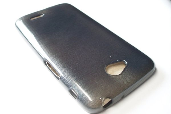Metalic Jelly Cover Brushed - etui silikonowe do LG L70 L65 (szary)