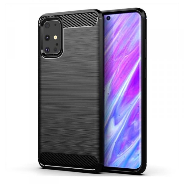 Carbon Case elastyczne etui pokrowiec Samsung Galaxy S20 czarny