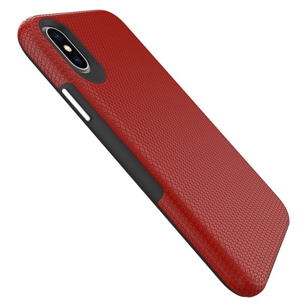 X-GUARD DUAL LAYER RUGGED CASE Pancerne etui iPhone XS MAX (czerwony)