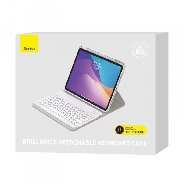 Baseus Brilliance etui z klawiaturą na iPad Pro 11&quot; (2018 / 2020 / 2021) biały (ARJK000002)