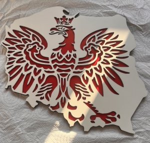 Orzeł w mapie Polski 