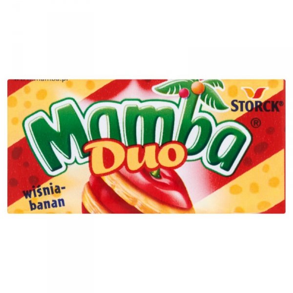 Mamba Duo wiśnia-banan Gumy rozpuszczalne 26,5 g (6 sztuk)