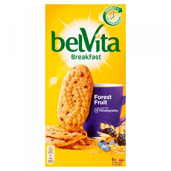 belVita Breakfast Ciastka zbożowe z owocami leśnymi 300 g 