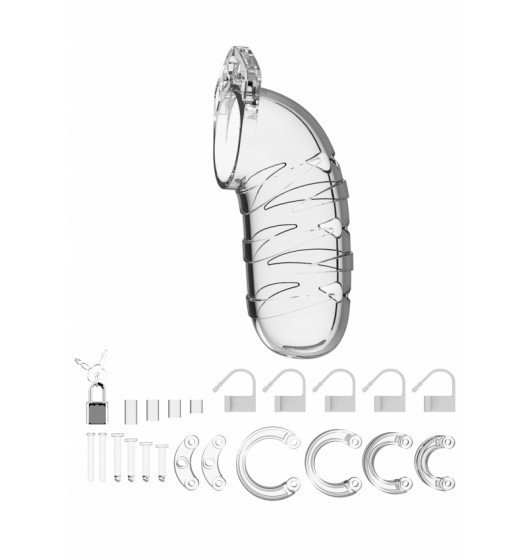 Model 05 - Chastity - 5.5&quot; - Cock Cage - Transparent