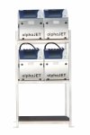 A gate support construction for a multi-printer marking system with dedicated equipment racks.