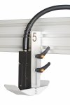 A gate support construction for a multi-printer marking system with dedicated equipment racks.