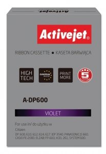 Kaseta barwiąca Activejet A-DP600 (zamiennik Citizen DP600; Supreme; fioletowy)
