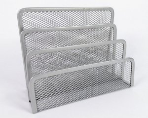 Metalowy STOJAK NA KOPERTY lakierowany SREBRNY LZ19-04