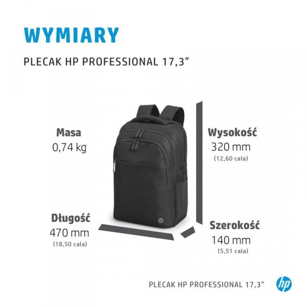 Plecak HP Professional  Laptop Backpack do notebooka 17,3&quot; czarny 500S6AA