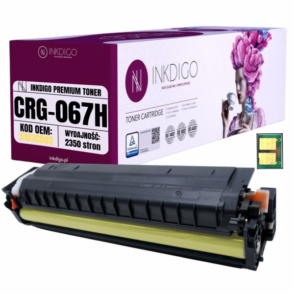 Toner INKDIGO do CANON CRG 067HY yellow CHIP LBP630 LBP631 LBP633 650 651 655 657