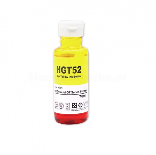Tusz HP GT52 zamiennik yellow