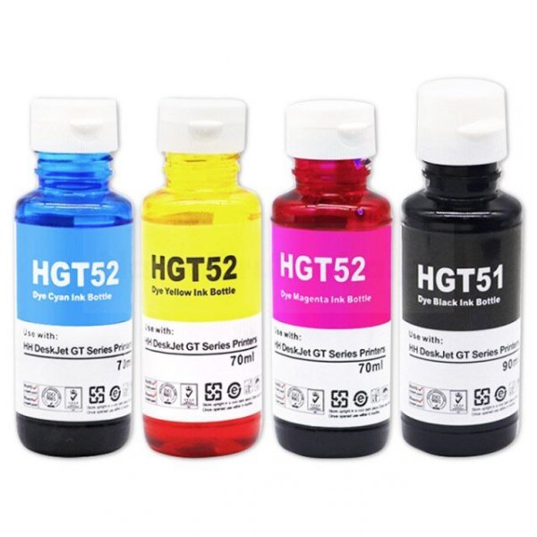 Tusze HP GT51/52 zamienniki CMYK komplet