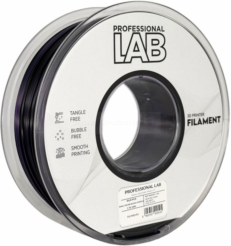 Filament 3D PLA Silk 1.75mm 1kg Dual Color black purple