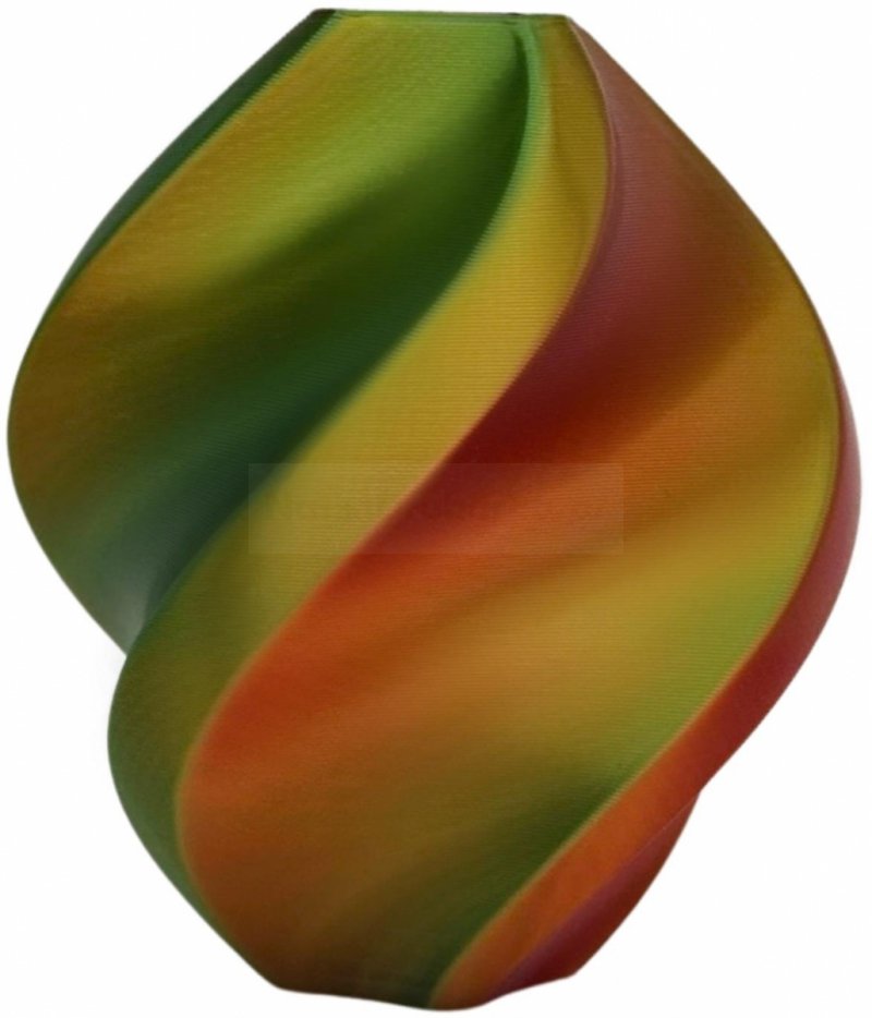 Filament 3D PLA Silk 1.75mm 1kg Tri Color red yellow green