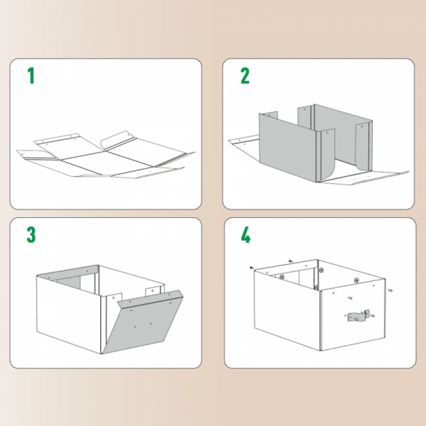 Pudełko do przechowywania Puro z pokrywką średnie niskie 8l (2szt) beżowe 61480012 LEITZ