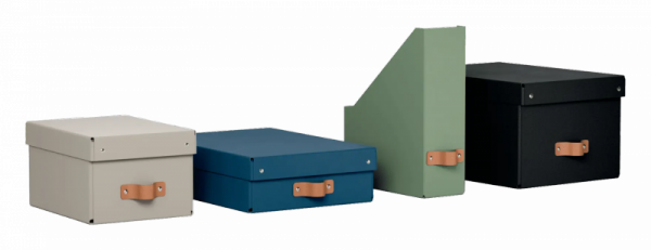 Pudełko do przechowywania Puro z pokrywką średnie niskie 8l (2szt) czarne 61480095 LEITZ