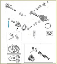 Komplet podładek regulacyjnych mech różnicowego 83503004 Jeep Liberty TJ 2002 