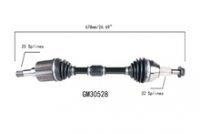 PÓŁOŚ NAPĘDOWA GM30528 - PRZEDNIA, LEWA   