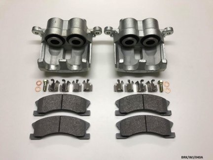 2 x Front Brake Caliper & Pads for Jeep Grand Cherokee WJ 1999-2004 BRK/WJ/040A
