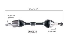 PÓŁOŚ NAPĘDOWA GM30528 - PRZEDNIA, LEWA  