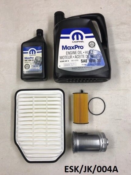 Engine Medium Service KIT for Jeep Wrangler 2.8CRD 2007-2017 ESK/JK/004A 10W30