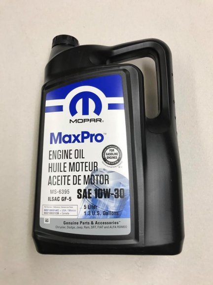 10W30 Olej silnikowy 5L 68218931AC MS-6395  Jeep Chrysler Dodge
