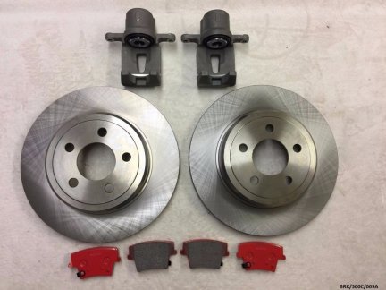 2 x Rear Caliper, Discs & Ceramic Pads for Chrysler 300C 2005-2016 BRK/300C/009A