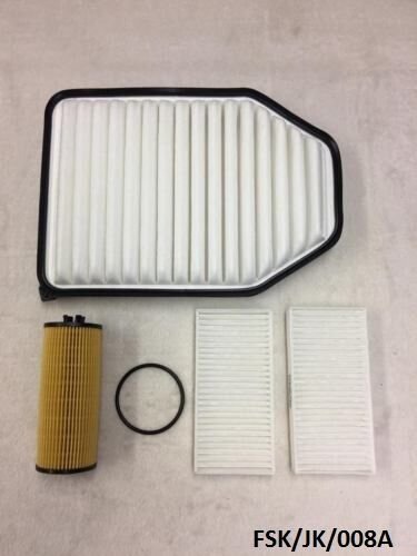 Oil , Air & 2 x Cabin Filter for Jeep Wrangler JK 3.6L 2011-2013  FSK/JK/008A