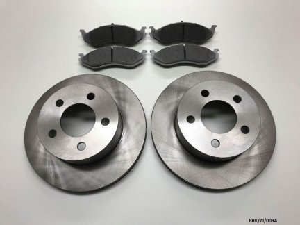 2 x Front Brake Disc & Pads for Jeep Grand Cherokee ZJ 1993-1998 BRK/ZJ/003A