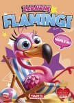 Zabawne flamingi. Kolorowanka z naklejkami