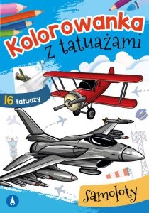 Kolorowanka z tatuażami Samoloty