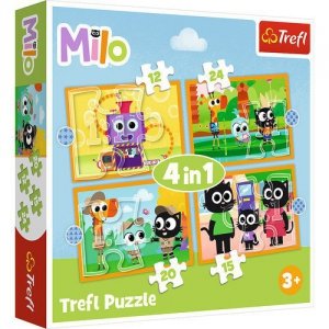 Puzzle 4w1 Poznaj Milo i jego przyjaciół