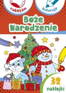 Boże Narodzenie Naklejam i koloruję