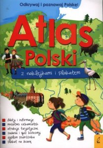 Atlas Polski z naklejkami i plakatem