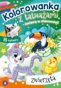Kolorowanka z tatuażami świecą w ciemności! Zwierzęta