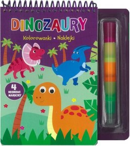 Dinozaury Kolorowanki naklejki