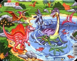 Układanka Zabawne dinozaury 8 elementów